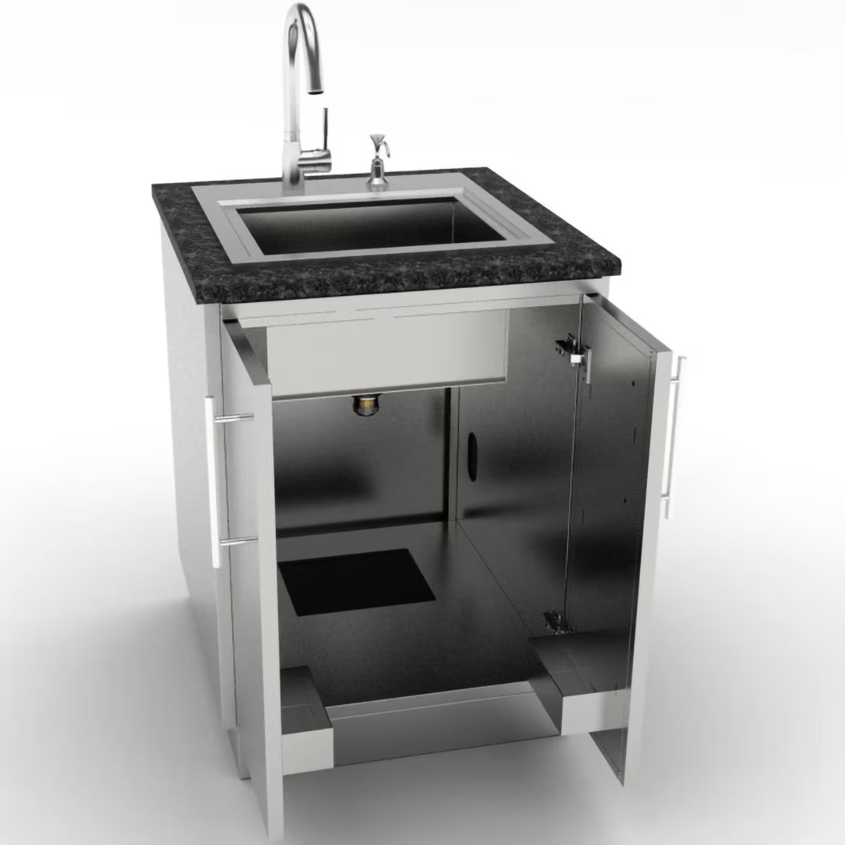 Sunstone SBC24FDD – 24-Inch Double Drawer Outdoor Kitchen Cabinet