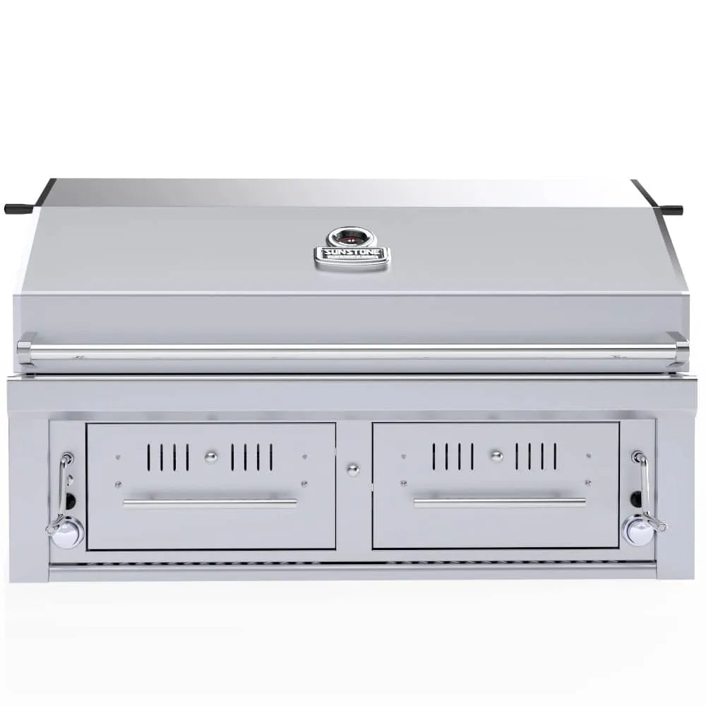 Sunstone 42" Hybrid Gas, Charcoal & Wood Built-In Grill