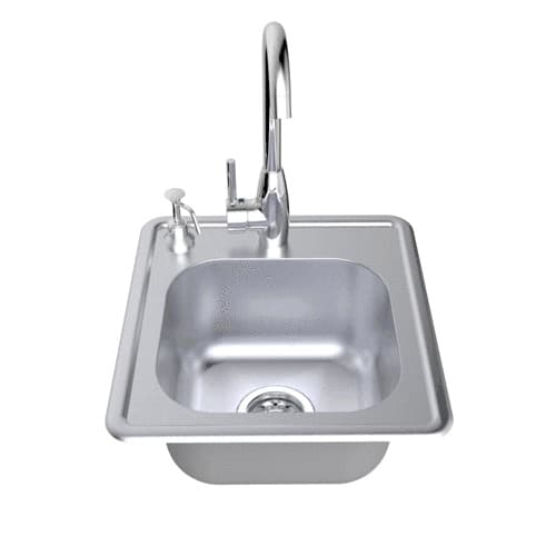Sunstone Metal Products Classic Series Drop-In Corner Bar Sink, 17.5" L x 16.25" W