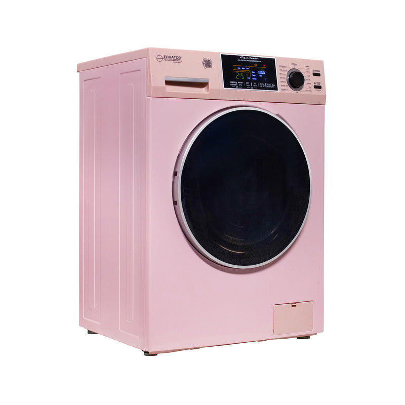 Equator Advanced Appliances All-in-One 4600 Ventless/Vented Washer Dryer with Pet Cycle, 1.62 cu. ft., 15 lb Capacity, 110V -Pink