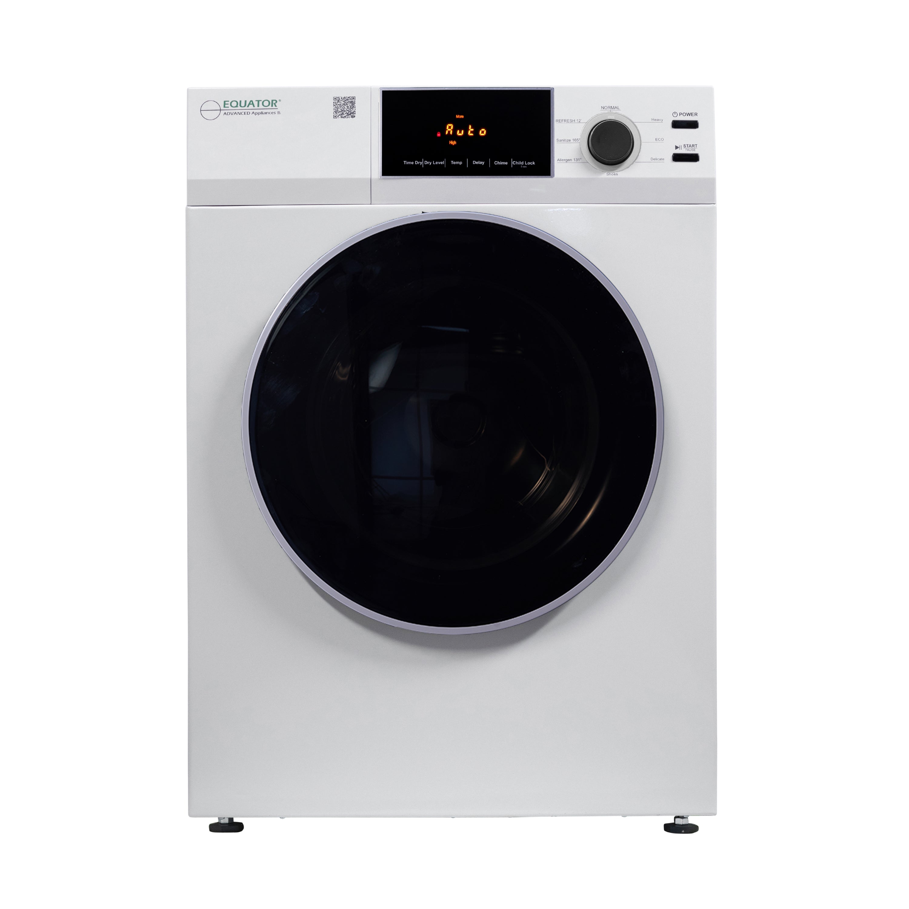 Equator Advanced Appliances Deluxe 24" 220V Vented Sensor Dryer with Sanitize Cycle, 4 cu. ft. Capacity, Touch Control Digital Display