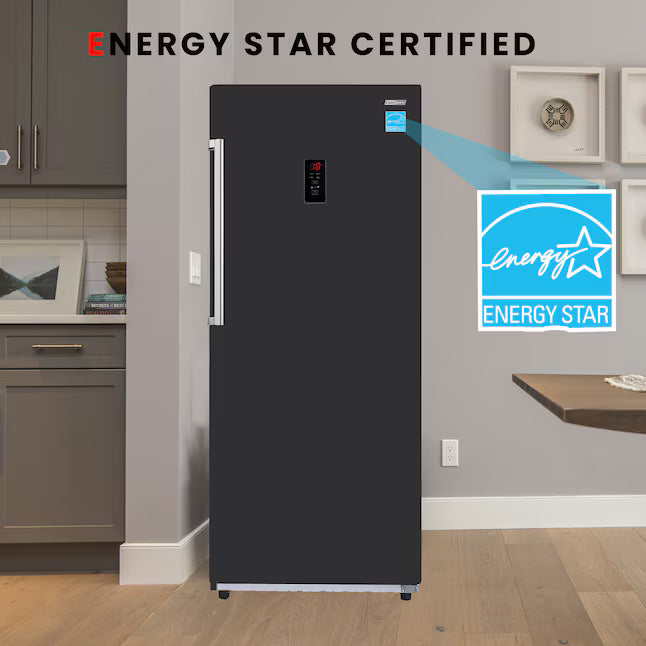 Conserv 14 Cu. Ft. Convertible Upright Freezer/Refrigerator – Garage Ready, ENERGY STAR®, 28” Wide, 110V (Black)