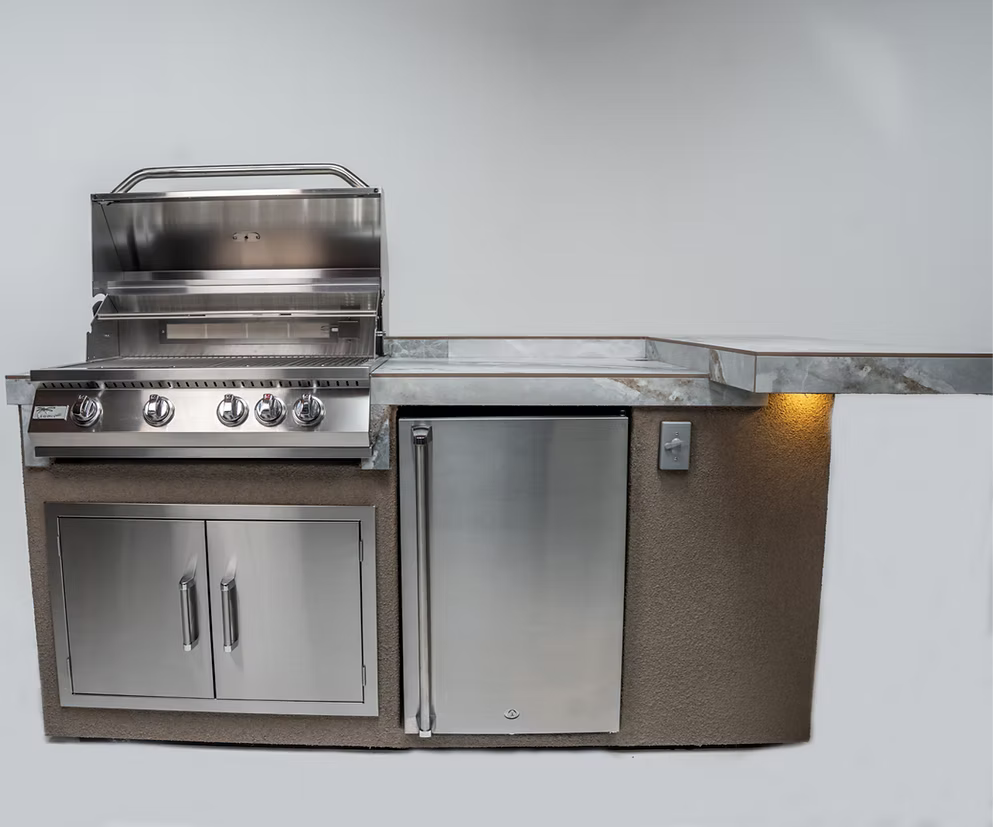 Kokomo Grills KoKoMo St. John 7'6" BBQ Island w/ High Bar - Natural Gas