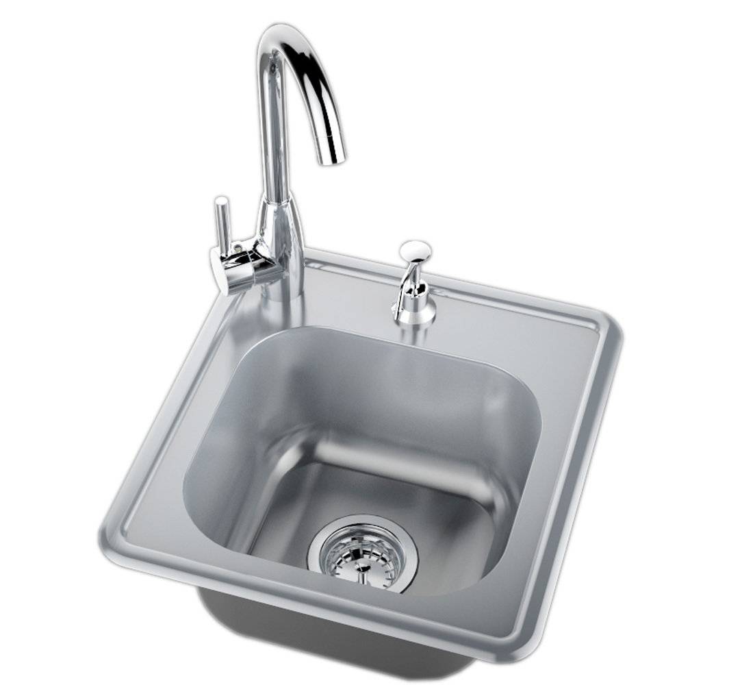 Sunstone Metal Products Classic Series Drop-In Corner Bar Sink, 17.5" L x 16.25" W