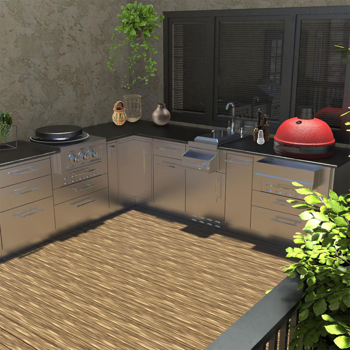 Sunstone SAC30KBDC – 30" Kamado / Power Burner Base Cabinet