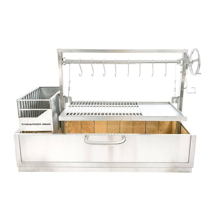 Tagwood BBQ25SS – XL Built‑In Argentine Stainless Steel Santa Maria Grill - Piratically Built