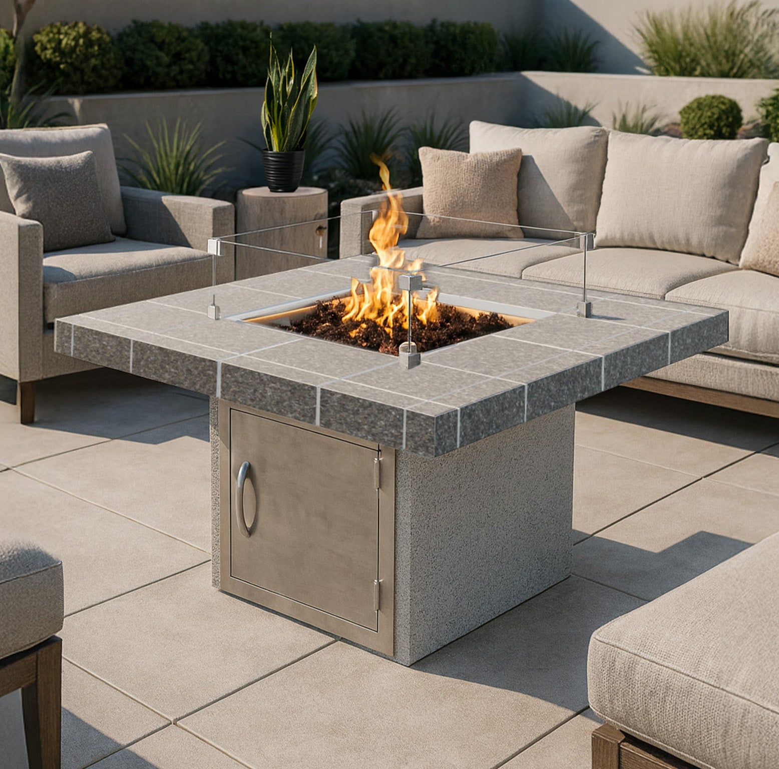 Cal Flame Mesa Q Outdoor Gas Fire Pit