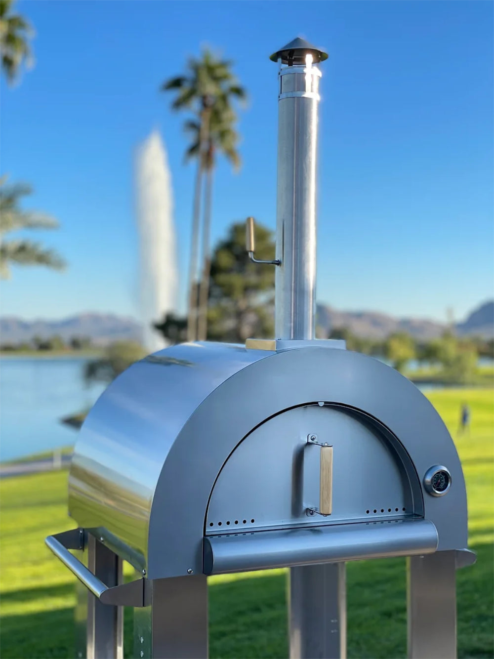 KoKoMo Grills 32-Inch Wood-Fired Built In Pizza Oven