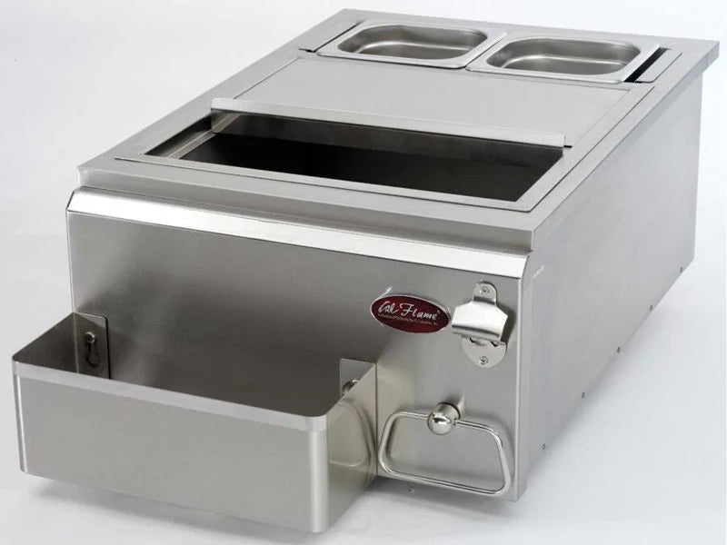 Cal Flame BBQ11842P-18 – 18″ Built-In Cocktail & Ice Bin Center