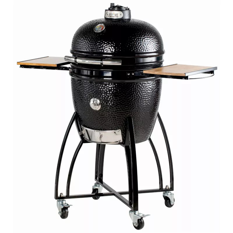 Saffire Large 19" Kamado Grill – Bronze Series (Onyx Black)