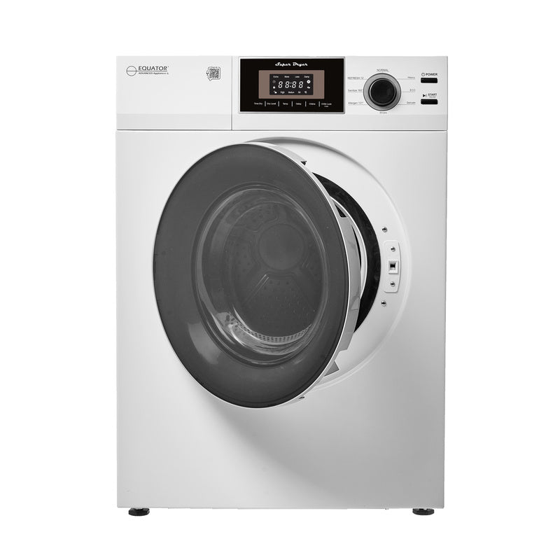 Equator Advanced Appliances Premium 24" Compact Vented Dryer with Washer Socket, Sensor Dry, 3.1 cu. ft. / 13 lb Capacity, 110V