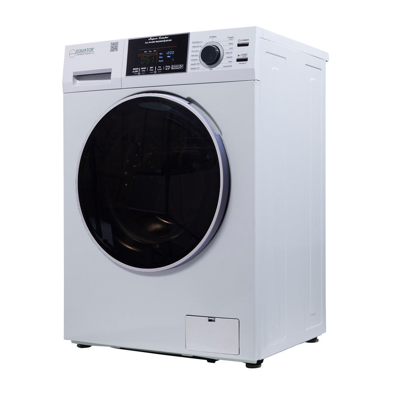 Equator Advanced Appliances All-in-One 4600 Ventless/Vented Washer Dryer with Pet Cycle, 1.62 cu. ft., 15 lb Capacity, 110V -White