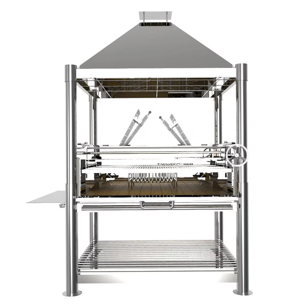 Tagwood BBQ XL (BBQ22SS) – Argentine Stainless Steel Wood & Charcoal Grill