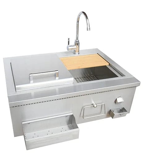 Kokomo Grills 30" Built-In Outdoor Cocktail Station with Sink, Ice Bin & Faucet