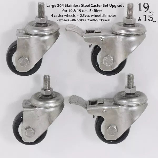 Saffire Caster Wheels Set for 15, 19, 23 Carts