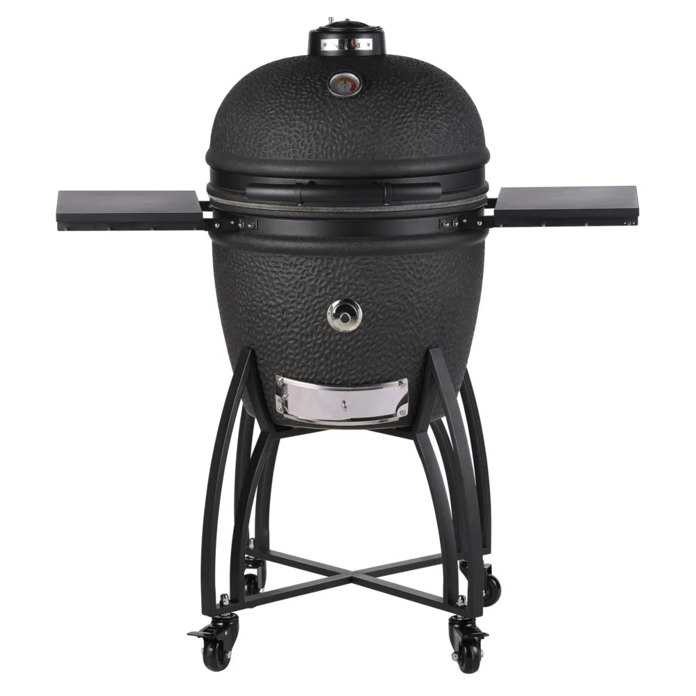 Saffire Large 19" Carbon Black Kamado Grill with Cart